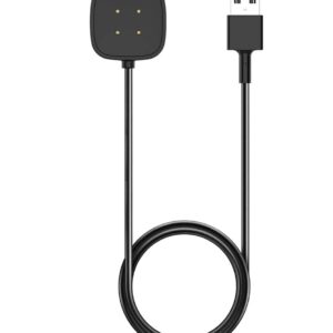 Nisyctk Charger for Fitbit Sense/Sense 2/Versa 3/Versa 4, Replacement USB Charging Cable for Versa 4/Versa 3/Sense 2/Sense (3.3ft/1m) (1)