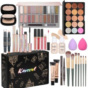 makeup kit for teens and women - full makeup set with eyeshadow, lipgloss, foundation, concealer and makeup brushes