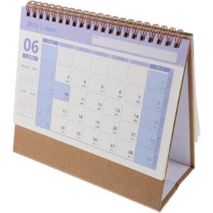 NUOBESTY 2024 Office Decor Blank Calendar Table Top Decor Extra Large Calendar Tabletop Decor Minimalistic Decor Office Calendar Decorative Calendar Desk Paper Turn The Page Clamshell