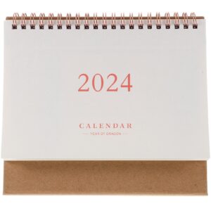 NUOBESTY 2024 Office Decor Blank Calendar Table Top Decor Extra Large Calendar Tabletop Decor Minimalistic Decor Office Calendar Decorative Calendar Desk Paper Turn The Page Clamshell