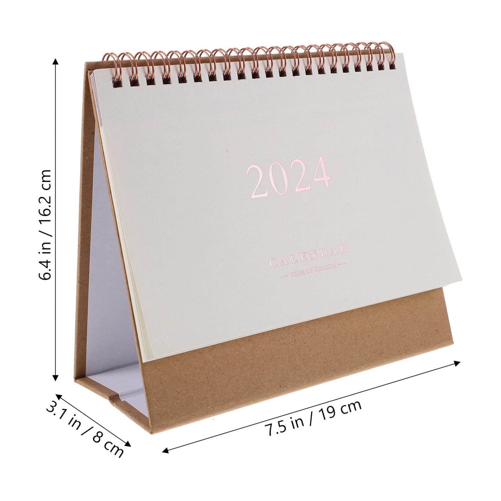 NUOBESTY 2024 Office Decor Blank Calendar Table Top Decor Extra Large Calendar Tabletop Decor Minimalistic Decor Office Calendar Decorative Calendar Desk Paper Turn The Page Clamshell