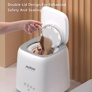 Portable Mini Fully Automatic Washing Machine for Underwear, Panties, and Socks Designed Specifically for Separating Close-Fitting Clothing (ABS-WHITE-GRAY)