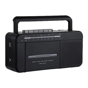 semier boombox mp3 conversion cassette tape player recorder am fm radio, cassette to mp3 digital converter, usb recording, built-in microphone, big speaker and earphone jack by ac or c batteries