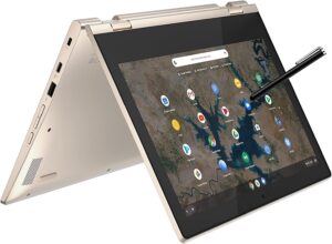 lenovo chromebook flex 3 2-in-1 convertible laptop in almond intel processor 64gb emmc 4gb 11.6in ips touchscreen bt webcam islik pen (flex 3 - renewed)