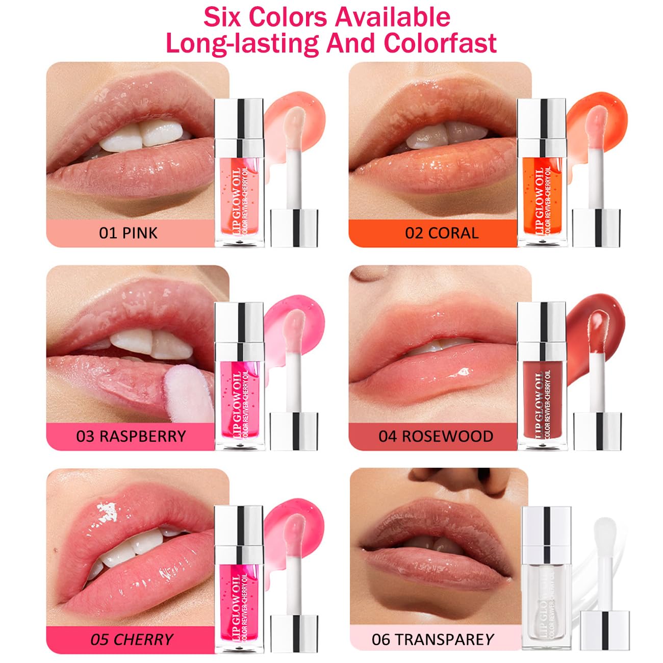 Leoly Dreaming Plumping Lip Oil, Moisturizing Lip Glow Oil, Long Lasting Nourishing Lip Gloss Lip Balm, Non-sticky Transparent Toot Lip Oil Tinted for Lip Care and Dry Lip - Transparent