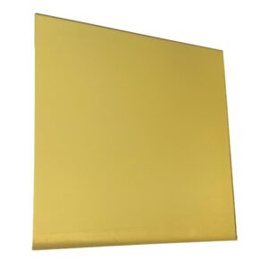 1/8" mirror acrylic sheet - diy craft materials for glowforge, ap, epilog, mira - for laser cutting and engraving (12"x12"x1/8", gold, 1)