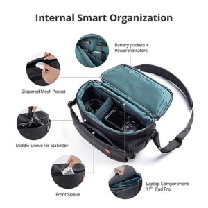 PGYTECH OneMo Sling Camera Bag 7L-9L, waterproof Crossbody Camera Shoulder Bag for Photographers Travel, DSLR Camera Bag for Sony/Canon/Nikon/DJI Mavic/Mirrorless/Tripod/Laptop