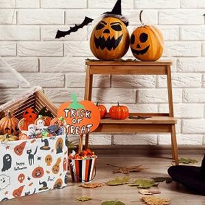 HIYAGON Halloween Basket Trick or Treat Halloween Basket for Boys and Girls Pumpkin Basket for Halloween Parties Cute Storage Bin Organizer Box Rectangular Room Decor(Halloween Basket)