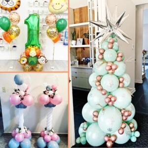 Balloon Columns Set of 2 Adjustable Metal 6.8 Feet Balloon Stands for Floor,Balloon Column Stand for Baby Shower Birthday Graduation Wedding Christmas Party