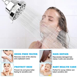 REHAVE Filtered Shower Head - High Pressure Shower Head with filter for Hard Water - Rain Shower Head - Water Softener Shower Head- Luxury 8 Settings Adjustable Water Filter Showerhead with Shower Cap