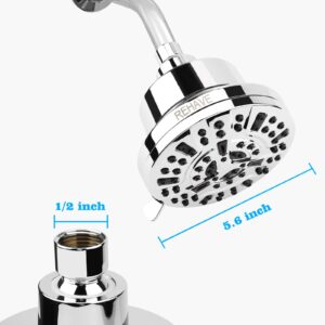 REHAVE Filtered Shower Head - High Pressure Shower Head with filter for Hard Water - Rain Shower Head - Water Softener Shower Head- Luxury 8 Settings Adjustable Water Filter Showerhead with Shower Cap