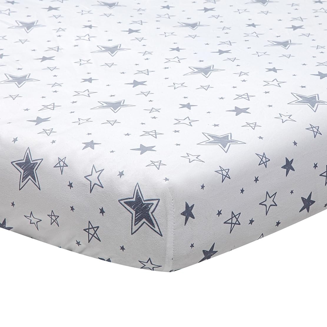 4 Pack Star and Moon Neutral Unisex Fitted Baby Sheets Set for Baby Boys or Girls (Crib Sheets)