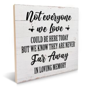 wedding sign remembrance in loving memory wood plaque tabletop sign we know you would be here today sign decorative desk wall decor 6.2 x 6.2 inches