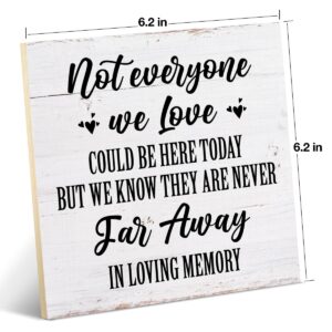 Wedding Sign Remembrance in Loving Memory Wood Plaque Tabletop Sign We Know You Would Be Here Today Sign Decorative Desk Wall Decor 6.2 X 6.2 Inches