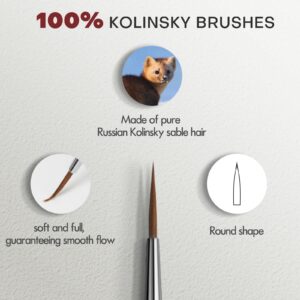 Miniature Brushes 10 pcs with Dry Brush for Miniature 2pcs with Kolinsky Sable Brushes 1 pcs Paint Brushes Sable Paint Brushes for Citadel Model Paint Brushes for Acrylic 5/0 10/0 40k