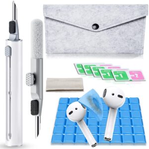 akiki cleaner kit for airpods, earbuds cleaning kit for airpods pro 1 2 3, phone cleaner kit with brush for bluetooth earbuds cleaner, wireless earphones,iphone,laptop, camera (white2)