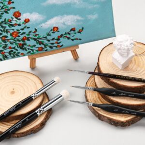 Miniature Brushes 10 pcs with Dry Brush for Miniature 2pcs with Kolinsky Sable Brushes 1 pcs Paint Brushes Sable Paint Brushes for Citadel Model Paint Brushes for Acrylic 5/0 10/0 40k