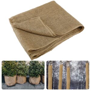 anphsin 30ftx40in natrual burlap plant covers freeze protection, winter frost plant blankets, frost cloth for outdoor bushes trees potted plants cold weather