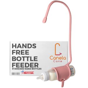 canela cane 2.0 bottle holder for baby self feeding newborn to infant - elevate every feeding moment with hands free baby feeding ease and comfort - baby must have adjustable lightweight silicone