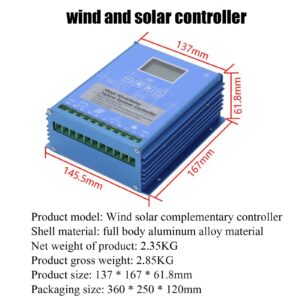 Wind Solar Hybrid System MPPT Charge Controller with Dump Load 5000W,6000W,8000W,10000W,12000W Wind Turbine Generator Solar Panel 12V/24V/48V Auto Regulator,24V-12000W