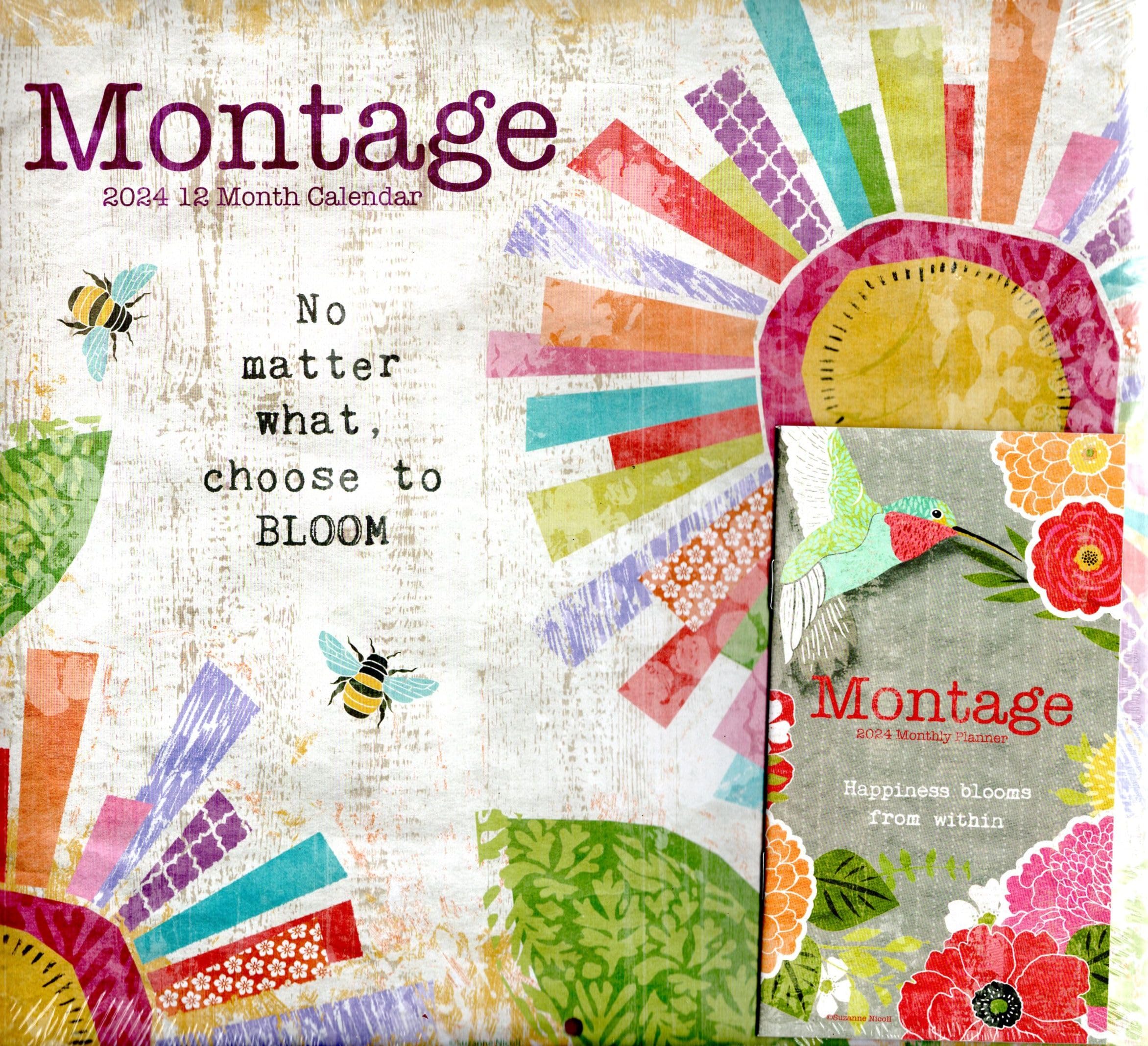 Montage - 2024 12-Month Wall Calendar + Pocket Planner (Pack of 2)