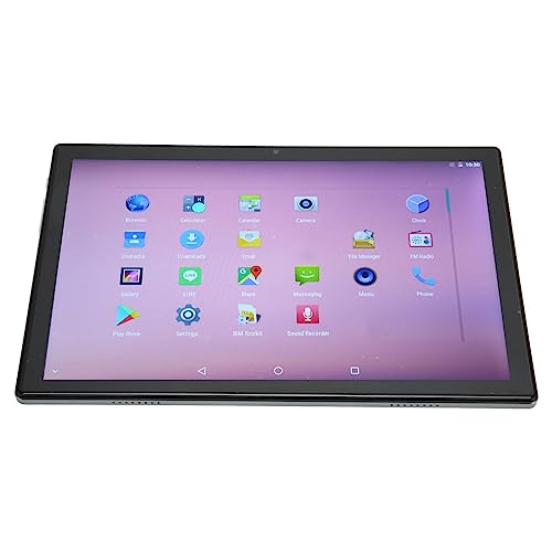 GLOGLOW 10 Inch Tablet PC, 5G WiFi 128GB Expand Support Dual Speakers 100‑240V WiFi Tablet Dual SIM Card Slot for Travel (US Plug)