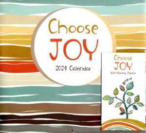 choose joy - 2024 12-month wall calendar + pocket planner (pack of 2)