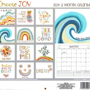 Choose Joy - 2024 12-Month Wall Calendar + Pocket Planner (Pack of 2)