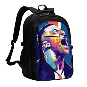 luja dling #7 mbappe 2023 adult backpacks bag laptop bag bookbag usb backpack 17 inch for daily