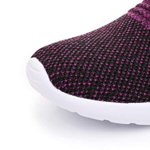 CullForYou Women's Flexible Knit Walking Shoe (8 M US,Purple/Black)