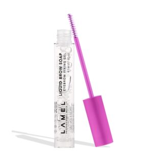 lamel liquid brow soap - transparent eyebrow setting gel - waterproof & sweat-proof brow mascara - styling for feathered & fluffy brows makeup - 401-4,5ml / 0.15oz