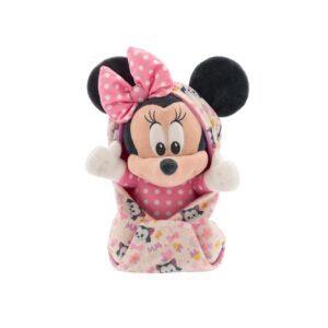 disney minnie mouse plush in swaddle babies – small 11 inch