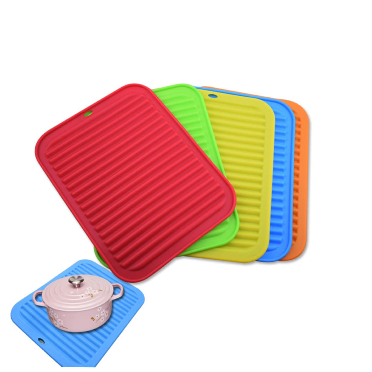 Alipis 3pcs Mat Heart Shaped Rug Sifter for Soil Insulation Pad Pads Drain Tray Coasters for Dining Table Non-Slip Pad Silicone Mat Programmable Coffee Maker Large