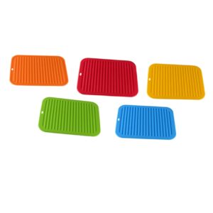 Alipis 3pcs Mat Heart Shaped Rug Sifter for Soil Insulation Pad Pads Drain Tray Coasters for Dining Table Non-Slip Pad Silicone Mat Programmable Coffee Maker Large