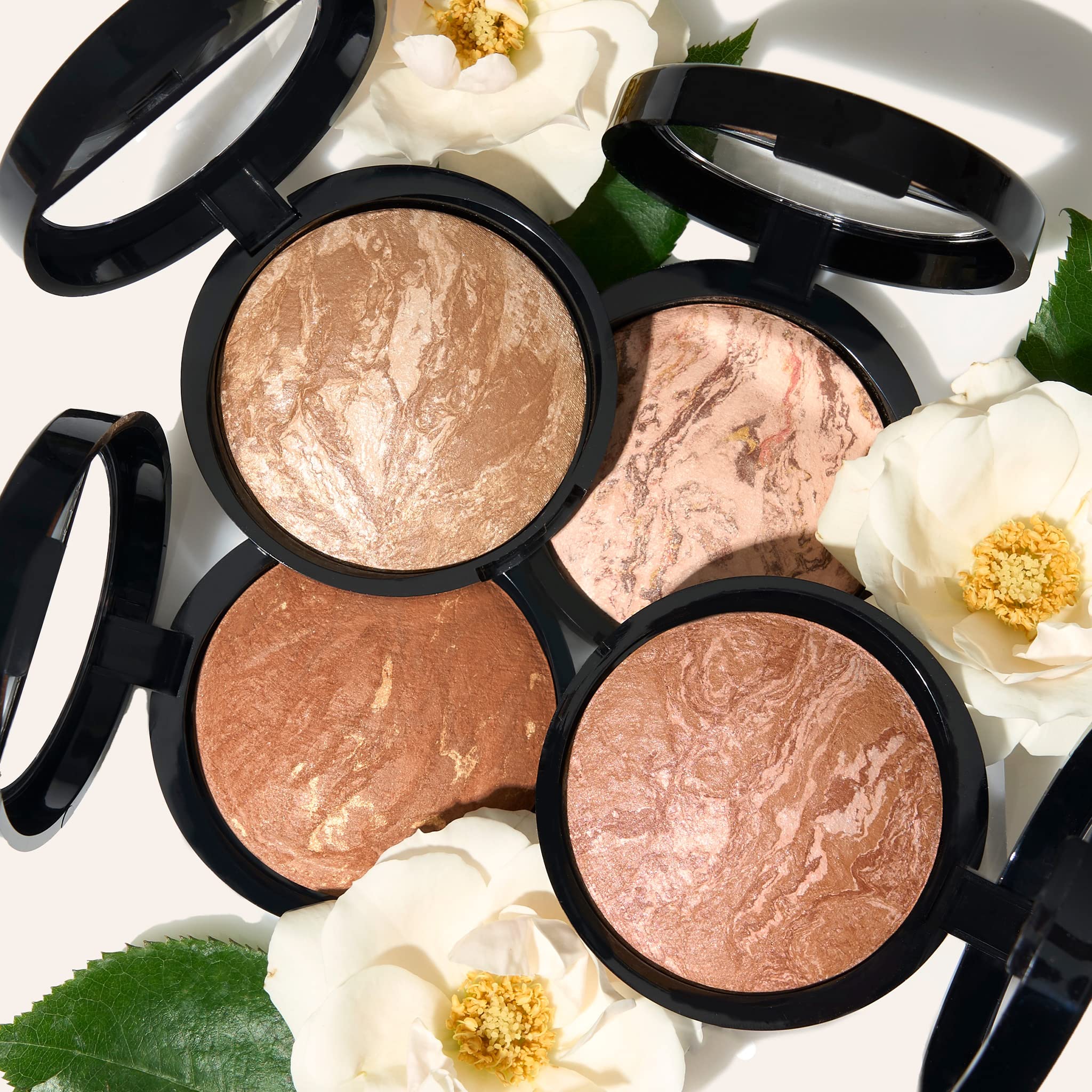 LAURA GELLER NEW YORK Baked Face and Body Frosting - Tahitian Ginger - 2 Oz - Illuminating Bronzer Powder + Bronzer Brush