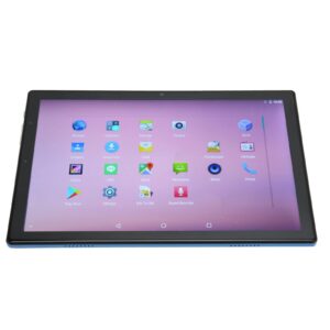 gloglow 10in tablet, 100‑240v blue 6gb 256gb hd tablet 8 cores cpu for entertainment (us plug)