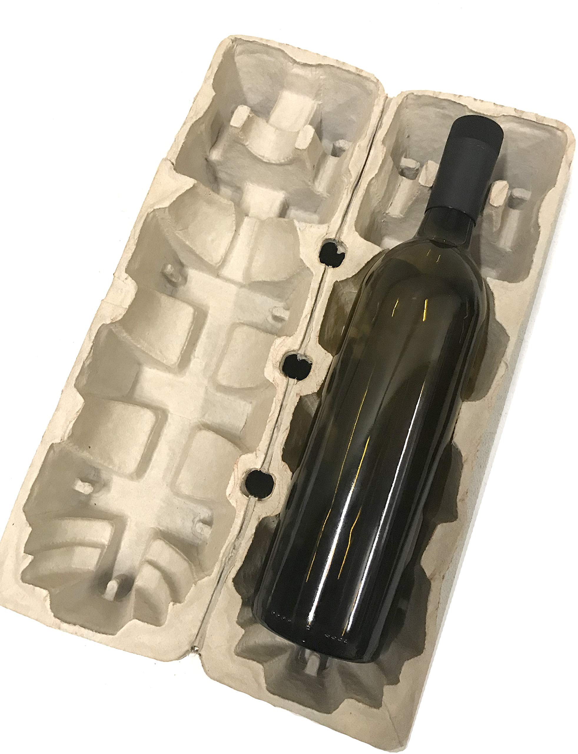 Beclink Wine Shipping Box (1 bottle) with Protective Tray, Biodegradable, Made from Recycled Materials - Pack of 1