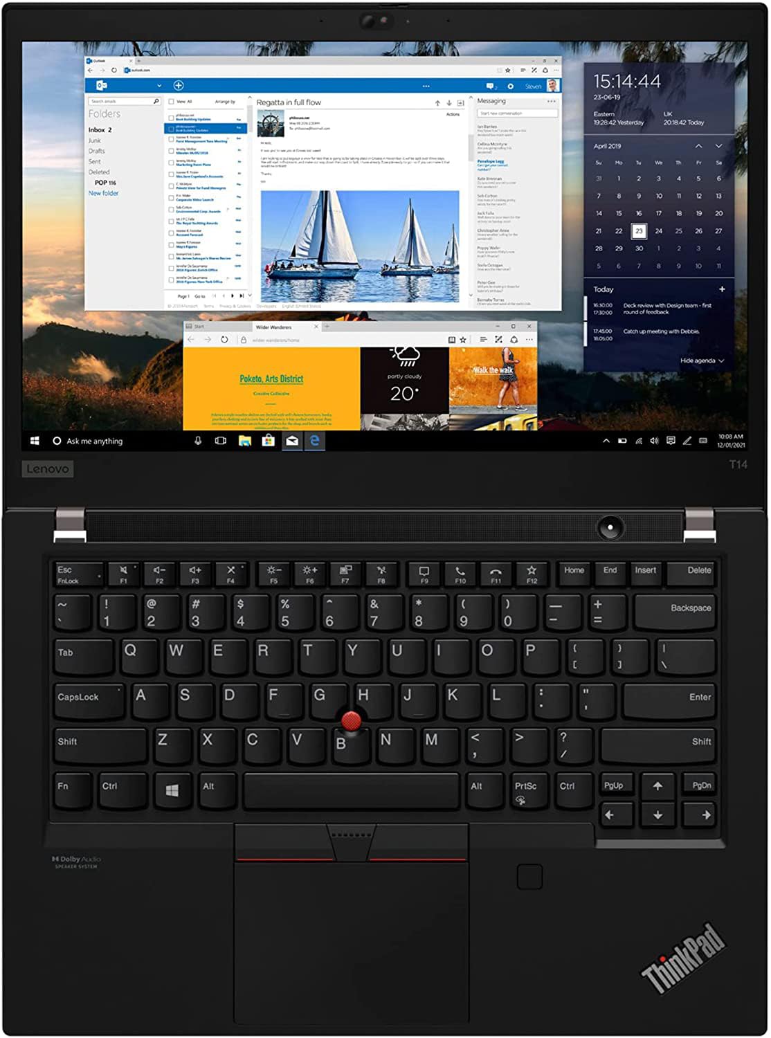 Lenovo ThinkPad T14 Gen 2 Business Laptop 14.0" Touchscreen FHD IPS (AMD Ryzen 5 Pro 5650U, 32GB RAM, 512GB PCIe SSD, AMD Radeon, Fingerprint, Thunderbolt 4, WiFi 6E, Win10Pro) w/Dockztorm Dock