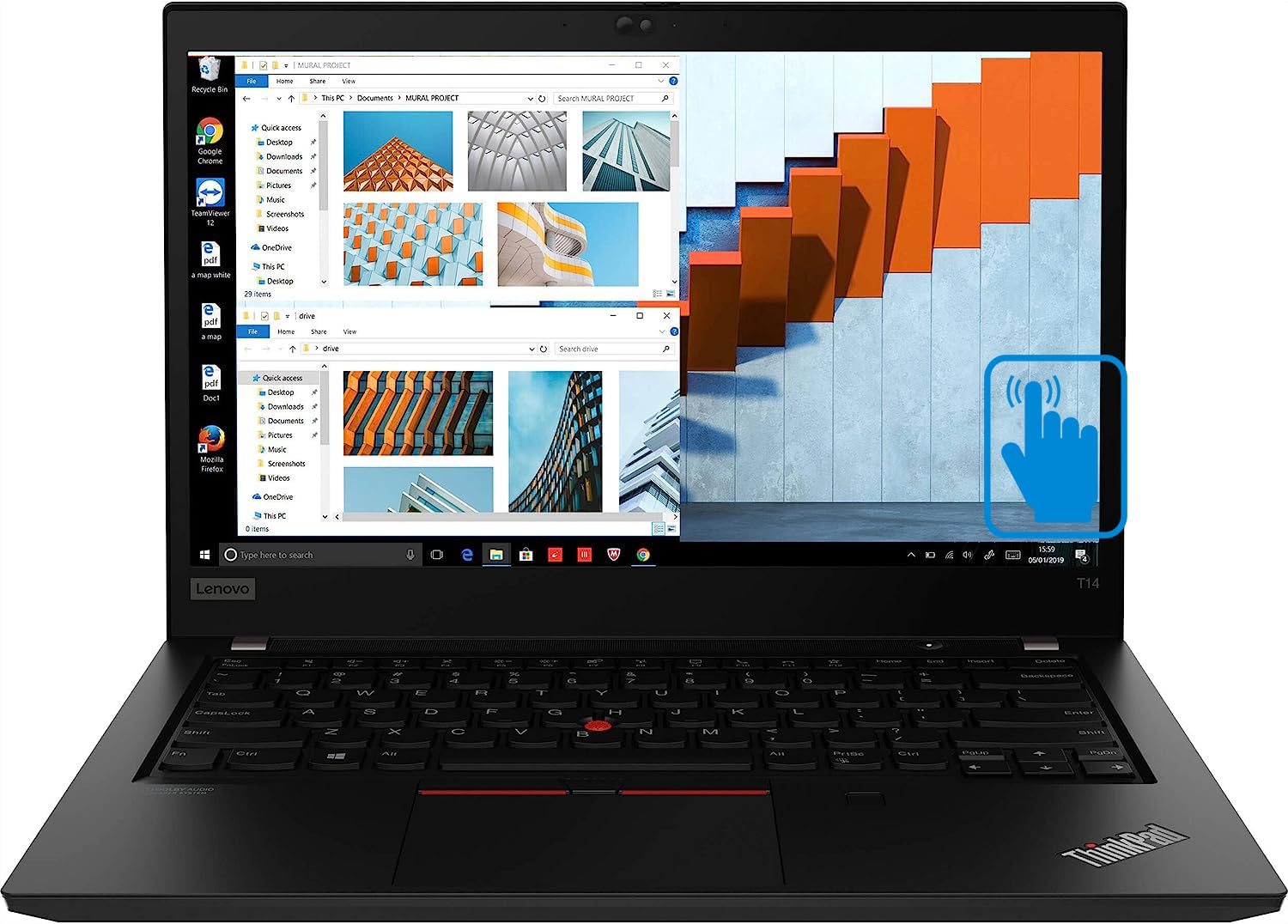 Lenovo ThinkPad T14 Gen 2 Business Laptop 14.0" Touchscreen FHD IPS (AMD Ryzen 5 Pro 5650U, 32GB RAM, 512GB PCIe SSD, AMD Radeon, Fingerprint, Thunderbolt 4, WiFi 6E, Win10Pro) w/Dockztorm Dock