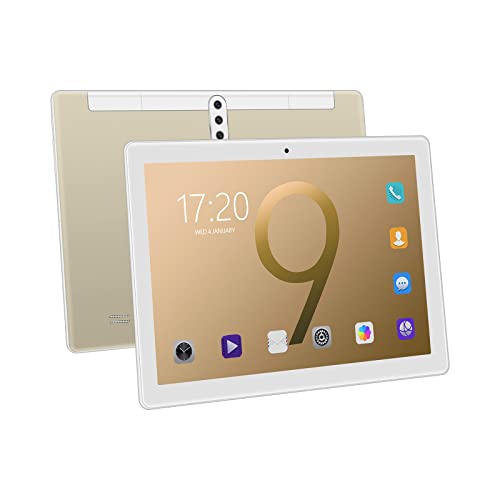 10.1-Inch Tablet Computer Upgraded 2+16g 10-Core Android Ultra-Thin HD Screen Learning Game Video Office Tablet Supports Sim Communication Function 3800mah Batter (Gold)