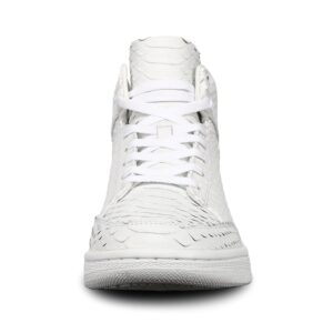 Soulsfeng White High Top Sneakers for Men 12.5 Leather Ankle Boots Basketball Skate Walking Shoes