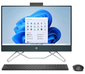 hp 2023 all-in-one aio desktop 23.8" fhd ips touch 10-core intel core i5-1235u iris xe graphics 16gb ddr4 1tb ssd wifi ax rj45 hdmi webcam wireless mouse kb starry forest windows 11 pro w/re usb