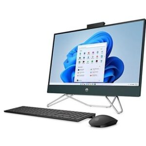 HP 2023 All-in-One AIO Desktop 23.8" FHD IPS Touch 10-Core Intel Core i5-1235U Iris Xe Graphics 16GB DDR4 1TB SSD WiFi AX RJ45 HDMI Webcam Wireless Mouse KB Starry Forest Windows 11 Pro w/RE USB