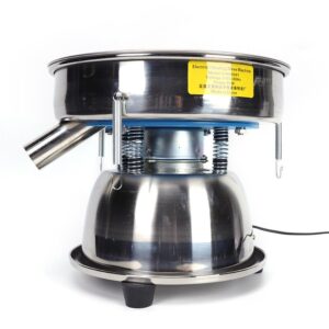 HinLIaDa Automatic Powder Sifter Machine, 110V Stainless Steel Electric Rotating Vibration Sieve Machine Electric Flour Sifter for Rice, Herbal Particles, Flour, Seasoning 1150 Beats/Min