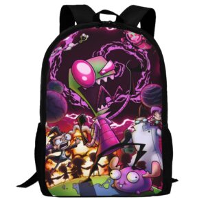 conpelson backpacks invader anime zim adjustable laptop backpack double shoulder bag for women men climbing shopping work
