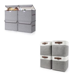 Bagnizer 14.6 x 9.5 x 9.5”storage bin with lids and 11 x 11 x 11” storage cube