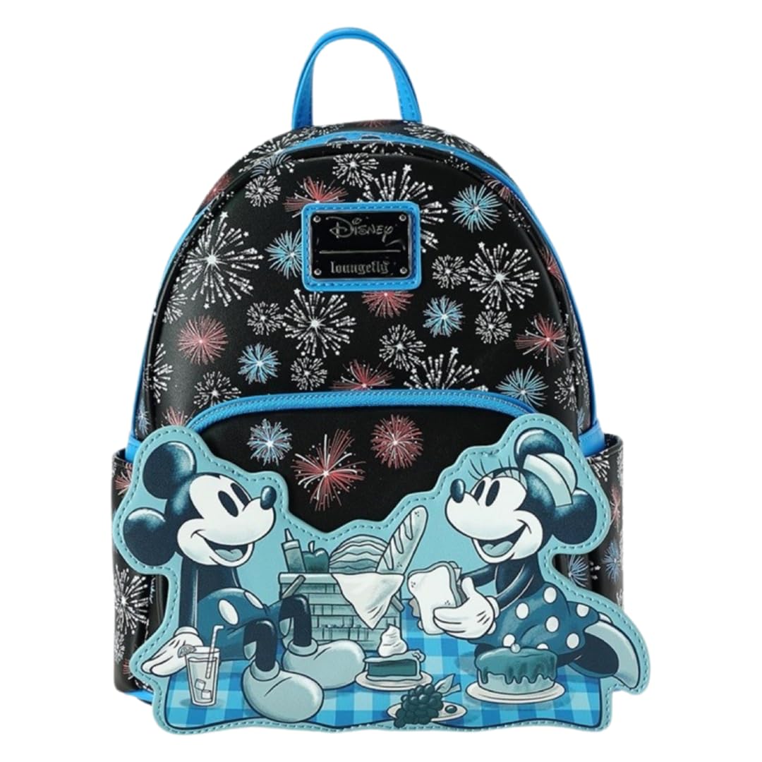 Loungefly Disney Mickey Mouse Fireworks Summertime Picnic Mini Backpack Exclusive