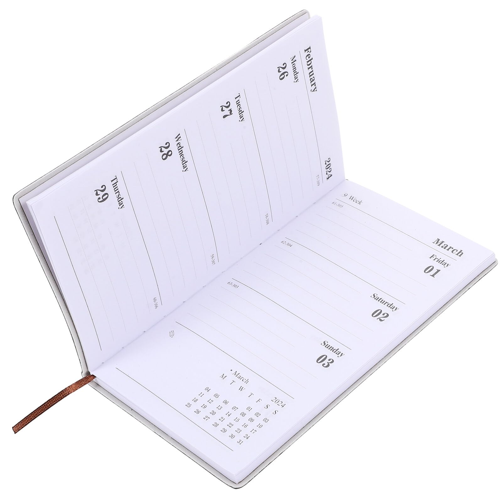 MAGICLULU 2024 Agenda Book Yearly Schedule Notepad Yearly Planner Notebook Yearly Notebook Monthly Planner Notepad Writing Notebook Multifunction Dividing Line Office Imitation Leather