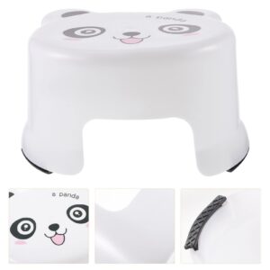 Totority Cartoon Plastic Stool Plastic Step Stool Bathroom Stool for Toddlers Toddler Potty Toilet Stools Toilet Step Stool for Kids for Adults Non-Slip Bathroom Chair Child White Baby Sink