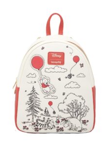 loungefly disney winnie the pooh balloons mini backpack red